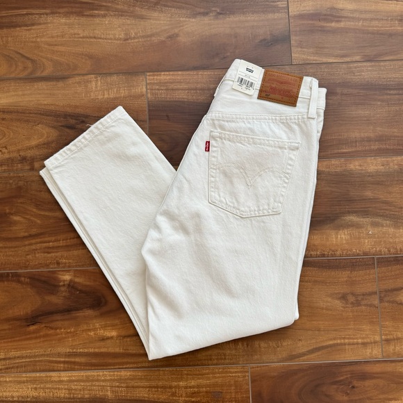 NWT Levi’s 501 Jeans Cream 28/26 - Picture 1 of 5